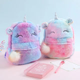 Fanny Plush Animal Backpack with Hairball