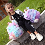 Fanny Plush Animal Backpack with Hairball