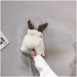 Elk Shoulder Bag Lightweight Cartoon Wild Drawstring Plush Crossbody Pack