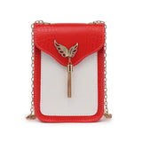 Crocodile Pattern Retro Mobile Phone Bag Women Chain Messenger Bags