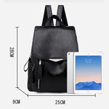 PU Leather Backpack Schoolbag For Girls