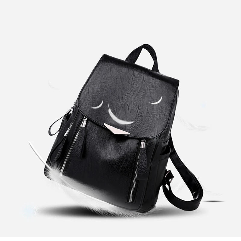 PU Leather Backpack Schoolbag For Girls