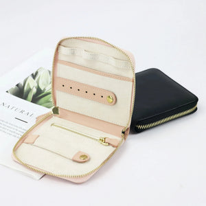 Portable Leather Travel Jewelry Case Boxes Box For Jewelry Organizer Display