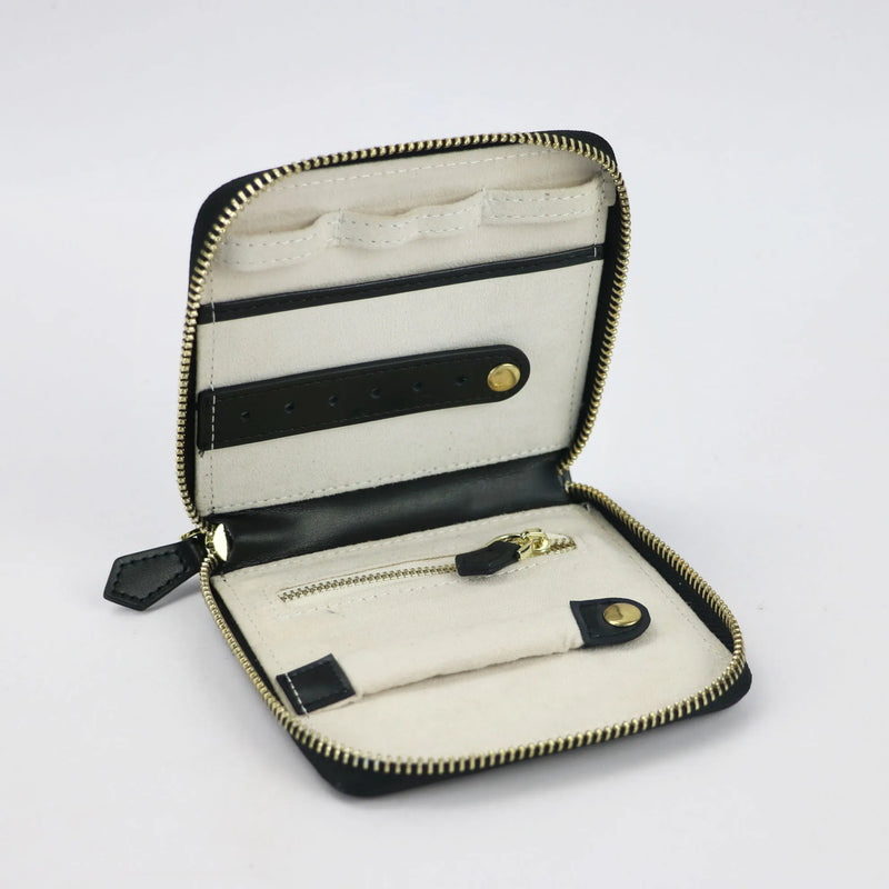 Portable Leather Travel Jewelry Case Boxes Box For Jewelry Organizer Display
