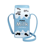 Funny Milk Box Shape Shoulder Bag Crossbody Pouch