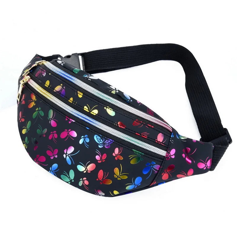 Colorful Cartoon Waist Bag Women Fanny Pack Travel Girls Bum Bag