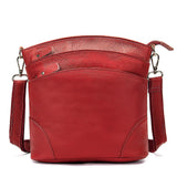 Natural Cow Leather Messenger Bag Small Crossbody Shoulder Bags For Women