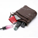 Natural Cow Leather Messenger Bag Small Crossbody Shoulder Bags For Women