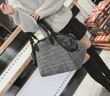 Women's Portable Travel Bag Large Capacity Cylinder Luggage Bag