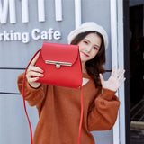 Flap Shoulder Leather Phone Bags Women Girls Small Messenger Bag