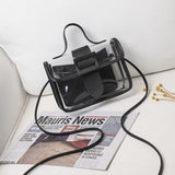Transparent Square Sling Bag PVC Shoulder Bag Sweet Lady Bag