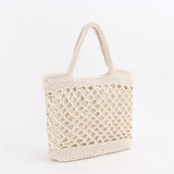 Straw Woven Beach Bag Solid Cotton Thread Hand Woven Bag