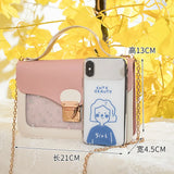 Chic Women Mini Square Chain Bag Star Sequin Crossbody Handbag