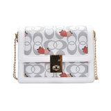 Casual Strawberry Print Shoulder Messenger Bag Chain Female Bag