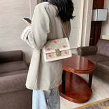 Casual Strawberry Print Shoulder Messenger Bag Chain Female Bag