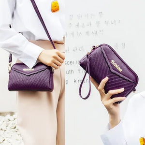 Summer Women's Messenger Bag Casual Retro Handbag Multi-compartment Dual-use