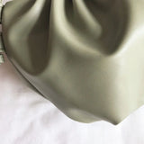Summer Women Cloud Bags PU Leather Female Shoulder Bag Handbags Solid Dumpling C