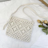 Tassel Hand Held Messenger Bag Hand Woven Diagonal Shoulder Bag