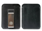 Crazy Horse Leather Slim Wallet Money Clip