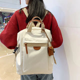 Waterproof Nylon Women Backpack Female Large Capacity Solid Travel Backpack