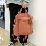 Waterproof Nylon Women Backpack Female Large Capacity Solid Travel Backpack