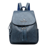Vintage Women Leather Backpack Shoulder Bag Female Travel Backpack