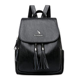 Vintage Women Leather Backpack Shoulder Bag Female Travel Backpack