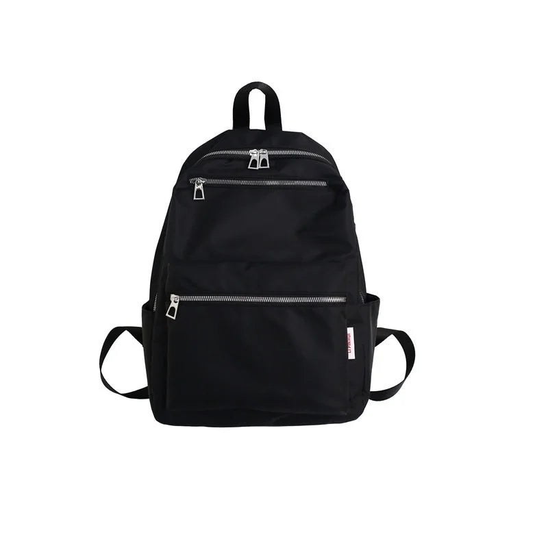 Nylon School Bag Female Backpack Casual Large Capacity for Teenage Girls