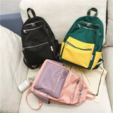 Nylon School Bag Female Backpack Casual Large Capacity for Teenage Girls
