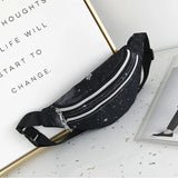 Women Belt Bag Fanny Pack Waist Bag with Earphone Hole