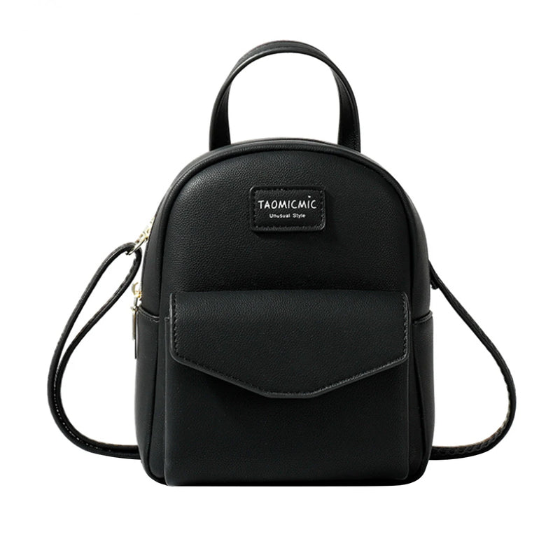 Women Casual Mini Backpack Lightweight Daypack PU Travel Shoulder Bag