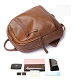 Women Leather Backpacks High Female Vintage Backpack For Girls School Bag