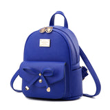 Women Leather Backpacks High Female Vintage Backpack Girls School Bag