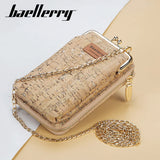 Small Wood Grain Messenger Bag for Women Mini Female Phone Pocket Girls Bag