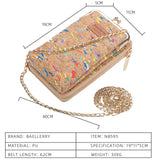 Small Wood Grain Messenger Bag for Women Mini Female Phone Pocket Girls Bag