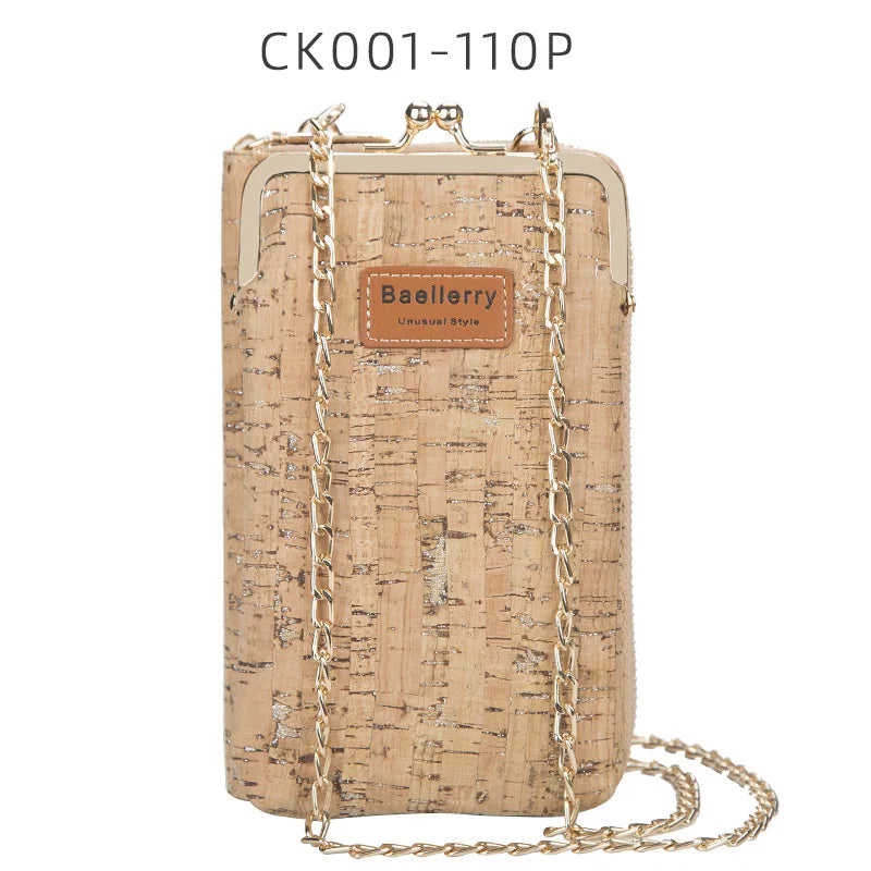 Small Wood Grain Messenger Bag for Women Mini Female Phone Pocket Girls Bag