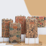 Small Wood Grain Messenger Bag for Women Mini Female Phone Pocket Girls Bag