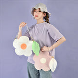 Flowers Shape Shoulder Bag with Acrylic Chain