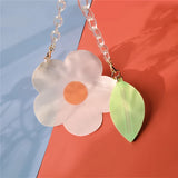 Flowers Shape Shoulder Bag with Acrylic Chain