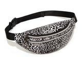 Leopard Print Waist Bag for Women, Autumn Winter Double-layer Shoulder Chest Bag