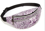 Leopard Print Waist Bag for Women, Autumn Winter Double-layer Shoulder Chest Bag