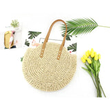 Summer Straw Large Tote Bag Beach Shoulder Handbag Soft Casual