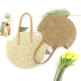 Summer Straw Large Tote Bag Beach Shoulder Handbag Soft Casual