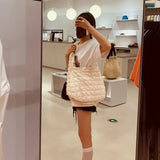 Autumn Winter Cloud Folds Casual Quilt Bag Lightweight Large-Capacity Cross-Body