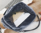 Autumn Plush Women's Bag Handbag European American Fur Big Bag