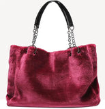 Autumn Plush Women's Bag Handbag European American Fur Big Bag