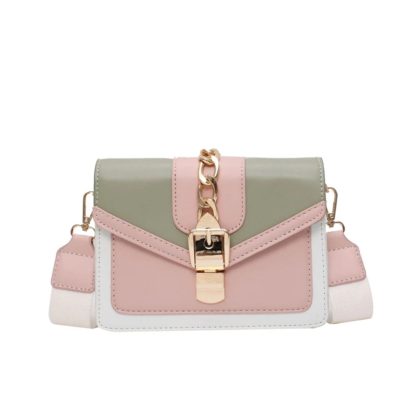 Women's PU Leather Messenger Bag Small Shoulder Handbag