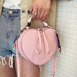 High-end Peach Heart Silk Scarf Small Bag