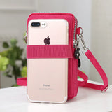Women's Printed Small Shoulder Bag Wallet with Zipper