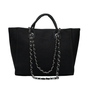 Chain Shoulder Bucket Bag Large Capacity Tote